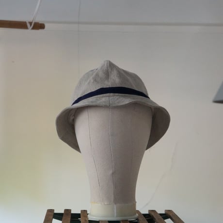(STOCK)(Order) HUNTER HAT 綿麻 紫(ネイビー寄り)テープ