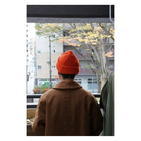 (STOCK)TWIST CAP 朱色ウール