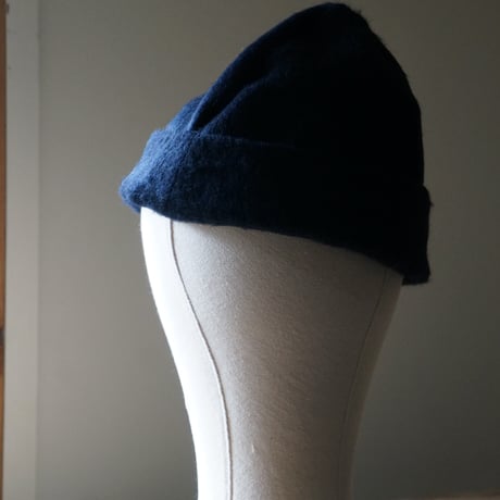 (STOCK)BOWL CAP WOOL NAVY