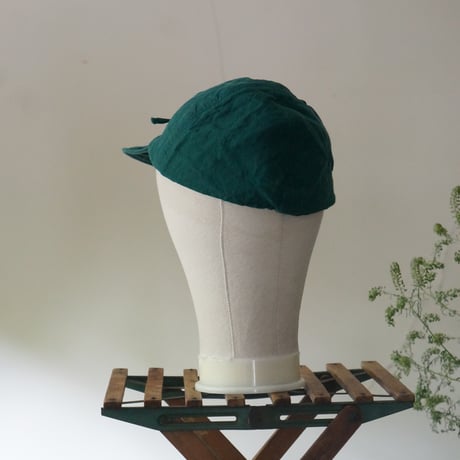 (STOCK)FIELD CAP LINEN GREEN