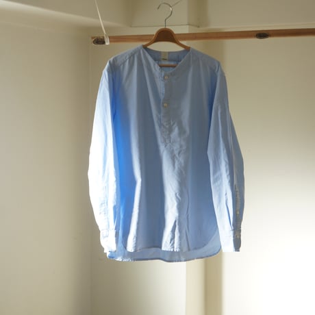(ORDER)NO COLLER SHIRT BLUE OX