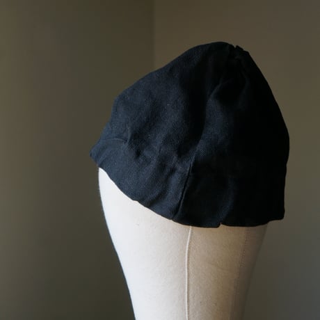 (ORDER)TWIST CAP GATHER 黒リネン