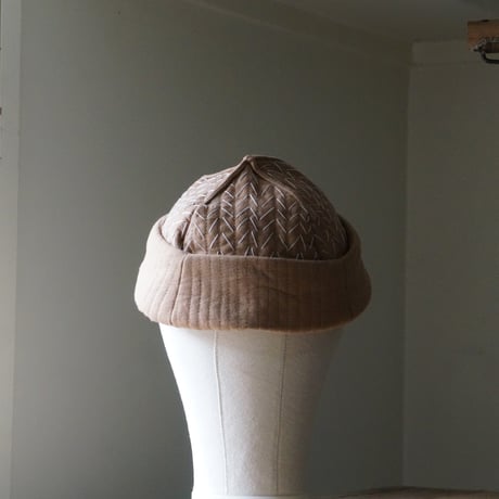 (STOCK)（HATS） BOWL CAP HAND STITCH H/B ベージュ