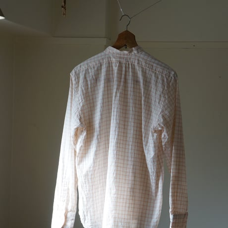 (Order)P/O BAND COLLAR SHIRT pink chk