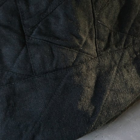 (ORDER) QUILT巾着BLK 綿麻