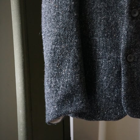 (ORDER)STAND COLLAR JACKET WOOL H/B