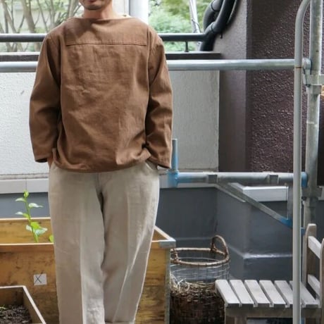 (ORDER)BOAT NECK SHIRT 本間織布H/B