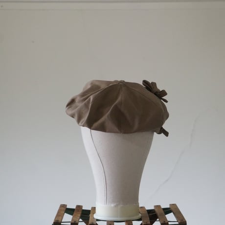 (ORDER)wrap beret mocha brown