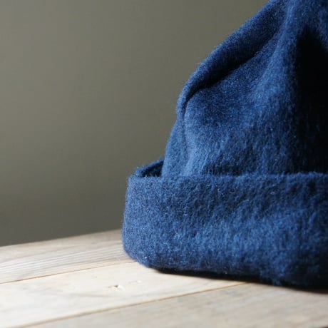 (STOCK)BOWL CAP WOOL NAVY