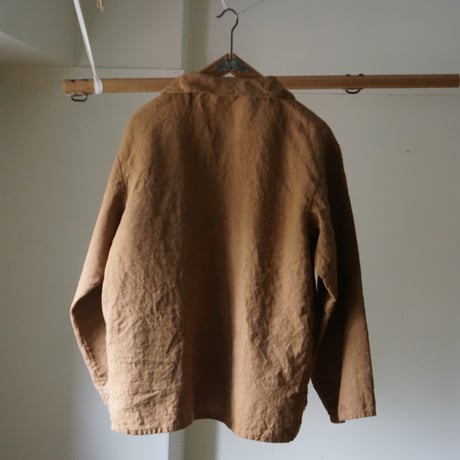 (PRE ORDER )Shawl collar SMOCK brown