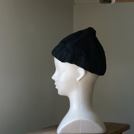 (ORDER)TWIST CAP GATHER 黒リネン
