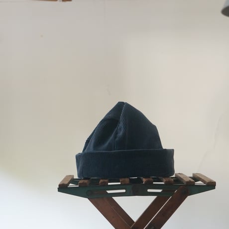 (ORDER)TWIST CAP NEW CORD GRAYISH NAVY BLUE