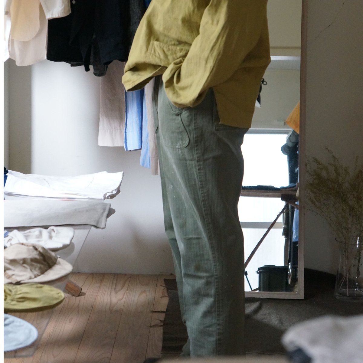 visvim GIFFORD PANTS DMGD GREEN(サイズ2)