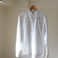 (Order)P/O BAND COLLAR SHIRT blue st