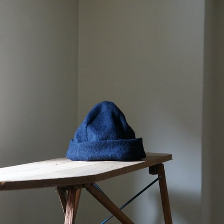 (STOCK)BOWL CAP WOOL NAVY