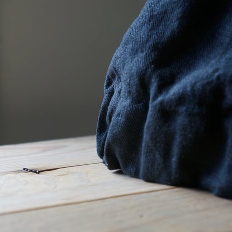 (ORDER)TWIST CAP GATHER 黒リネン