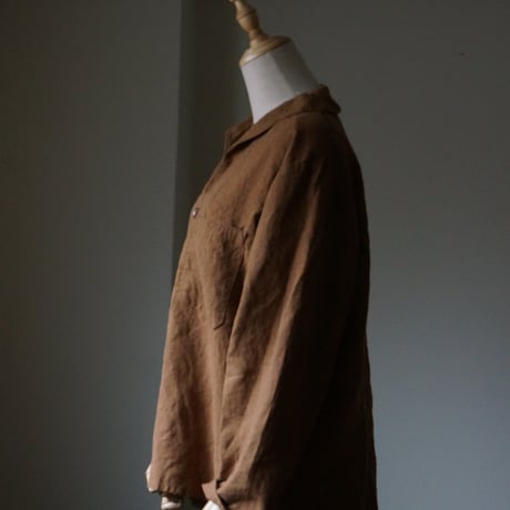 (PRE ORDER )Shawl collar SMOCK brown