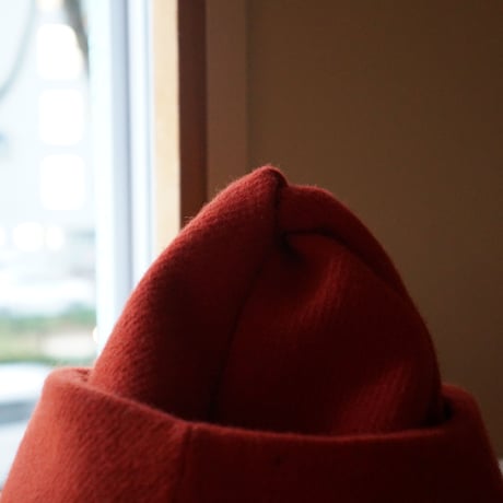 (STOCK)TWIST CAP 朱色ウール