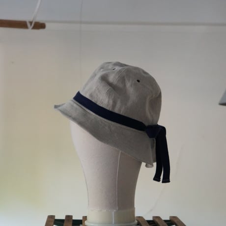 (STOCK)(Order) HUNTER HAT 綿麻 紫(ネイビー寄り)テープ