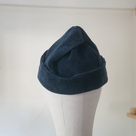 (ORDER)TWIST CAP NEW CORD GRAYISH NAVY BLUE