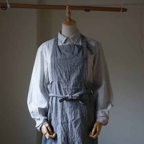 (ORDER)  APRON 綿麻千鳥格子