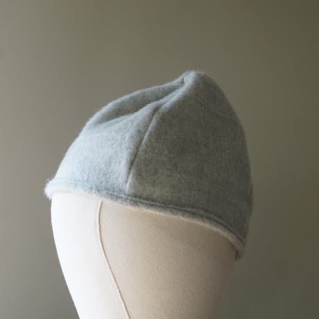 (STOCK)TWIST CAP BEANIE LIGHT GRAY WOOL