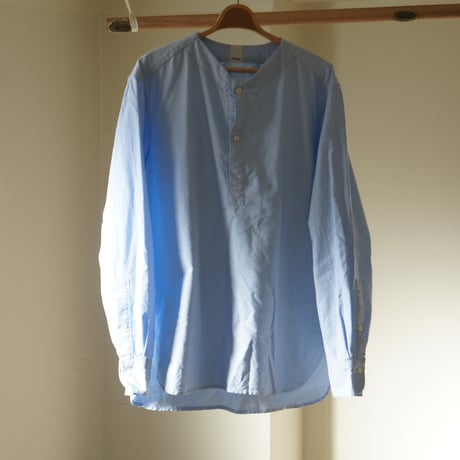 (ORDER)NO COLLER SHIRT BLUE OX