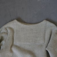 (ORDER)BOAT NECK SHIRT LIGHT GRAY WOOL