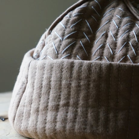 (STOCK)（HATS） BOWL CAP HAND STITCH H/B ベージュ