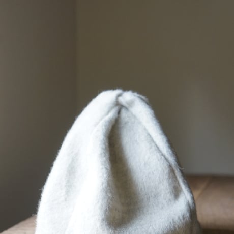 (STOCK)TWIST CAP BEANIE LIGHT GRAY WOOL