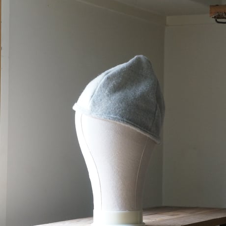 (STOCK)TWIST CAP BEANIE LIGHT GRAY WOOL