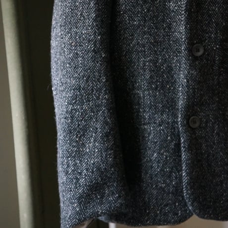 (ORDER)STAND COLLAR JACKET WOOL H/B