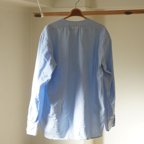 (ORDER)NO COLLER SHIRT BLUE OX