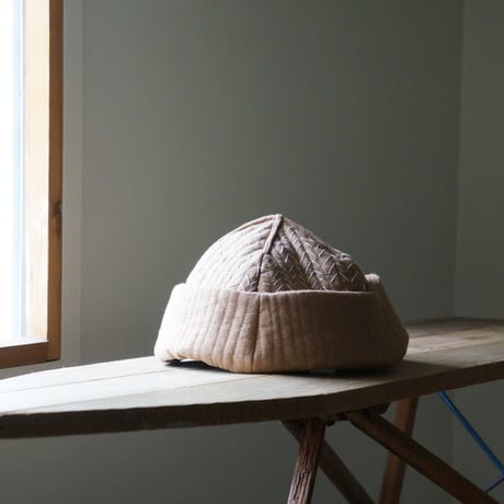 (STOCK)（HATS） BOWL CAP HAND STITCH H/B ベージュ