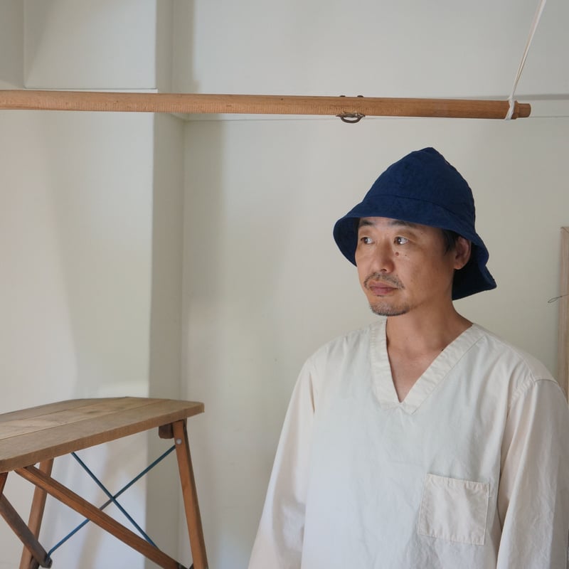 【45R】裏毛のヨット帽　size★2 medium タツノオトシゴ刺繍 動画付き】 刺しゅうキット 『近藤朱 フランス刺しゅう タンポポと