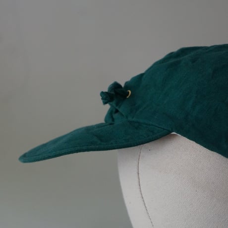 (STOCK)FIELD CAP LINEN GREEN