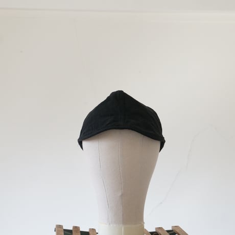 (STOCK)WORK CAP BLACK 綿麻