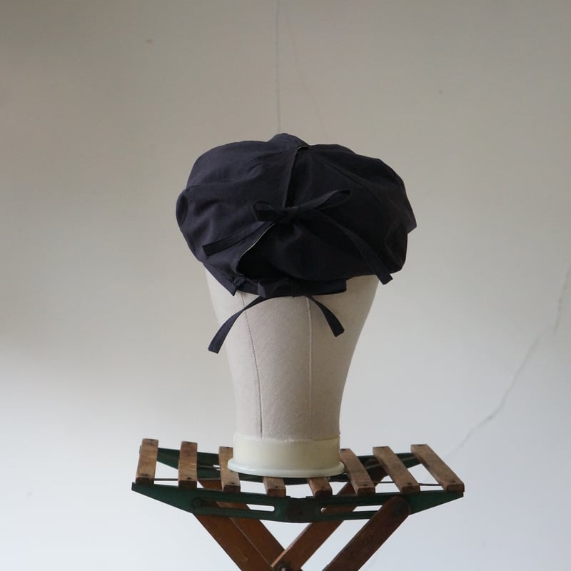 STOCK)WRAP Beret charcoal | nowhere else TATAMIZE