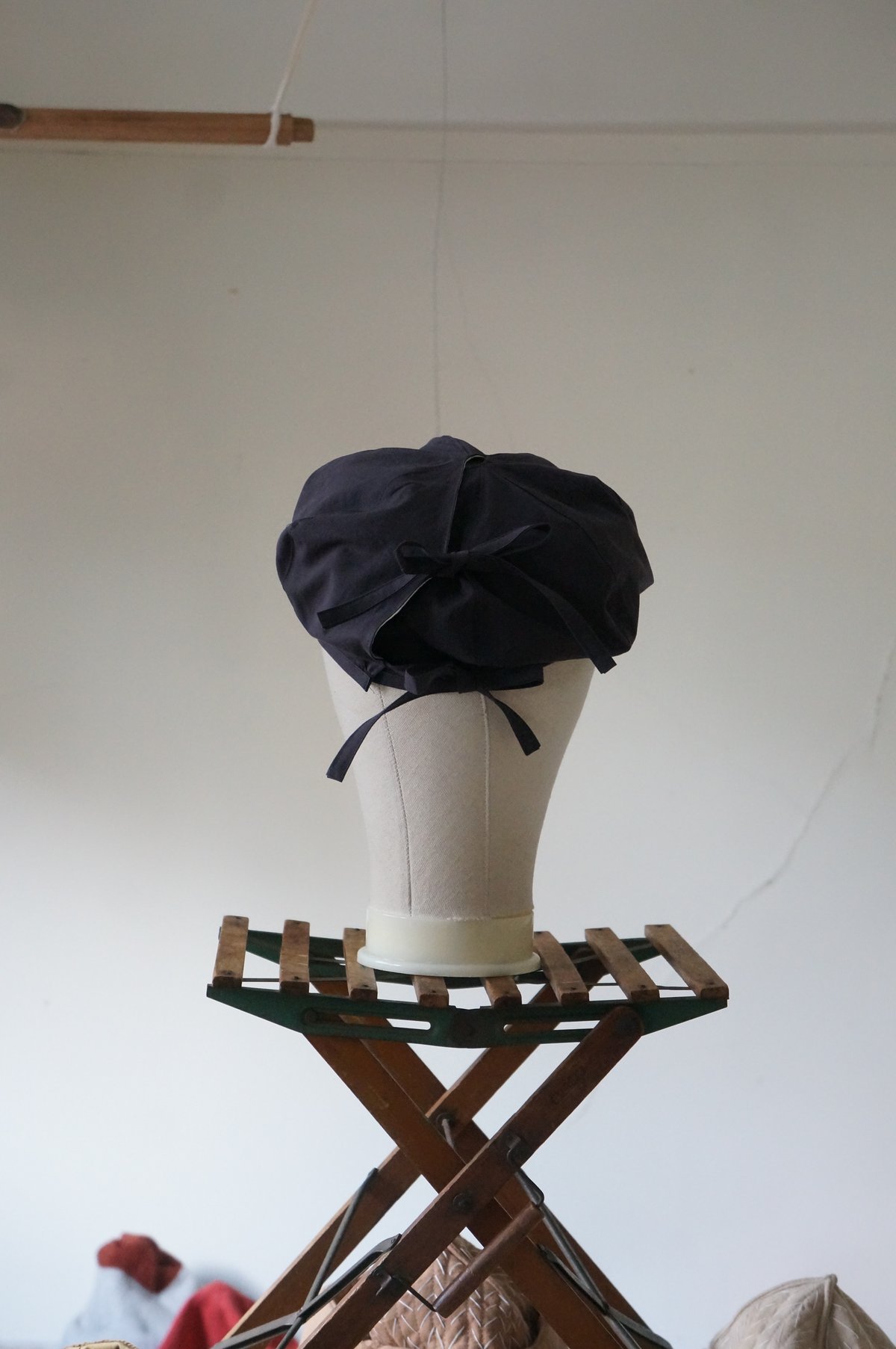STOCK)WRAP Beret charcoal | nowhere else TATAMIZE