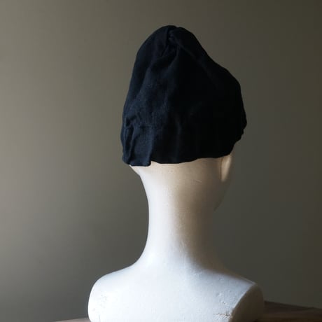 (ORDER)TWIST CAP GATHER 黒リネン