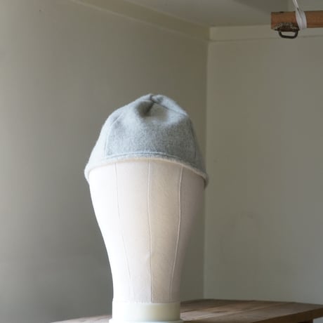 (STOCK)TWIST CAP BEANIE LIGHT GRAY WOOL