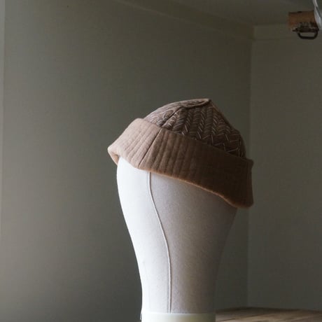 (STOCK)（HATS） BOWL CAP HAND STITCH H/B ベージュ