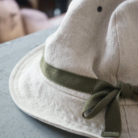 (STOCK)(Order) HUNTER HAT 綿麻 オリーブテープ