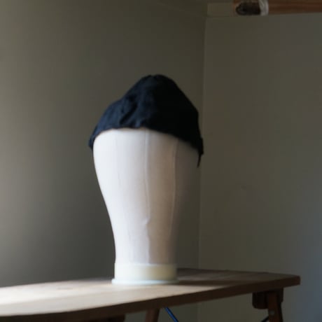 (ORDER)TWIST CAP GATHER 黒リネン