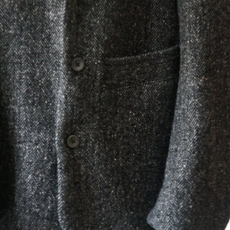 (ORDER)STAND COLLAR JACKET WOOL H/B