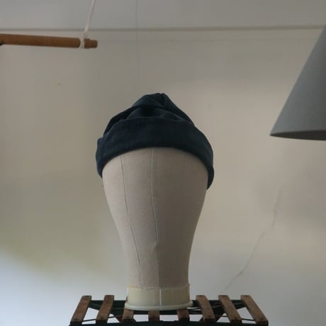 (ORDER)TWIST CAP NEW CORD GRAYISH NAVY BLUE