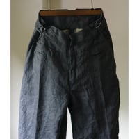 (ORDER)WORK TROUSERS LINEN 墨黒