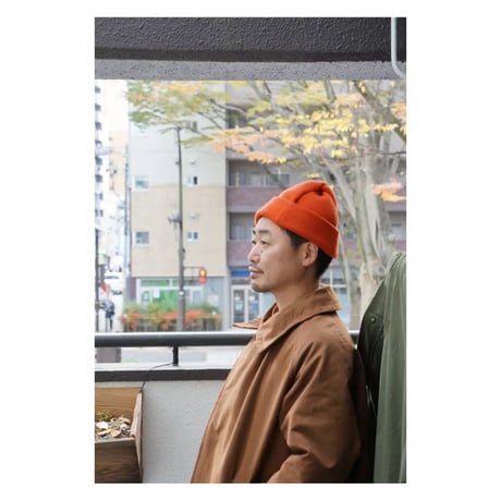(STOCK)TWIST CAP 朱色ウール