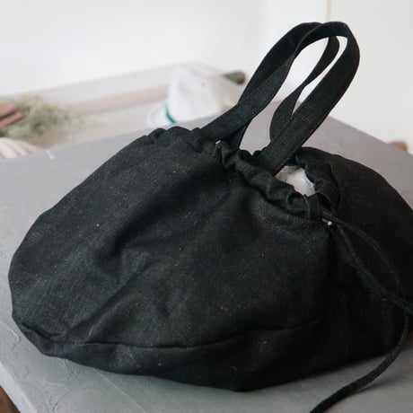 (ORDER)巾着　ブラックデニム