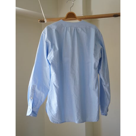 (ORDER)NO COLLER SHIRT BLUE OX